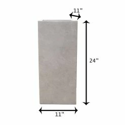 KANTE 24 in. H Square Weathered Concrete/Fiberglass Indoor Outdoor Modern Tall Seamless Planter -VIGOR Plants Shop weathered concrete kante plant pots osf0002b c80021 2 76 1000