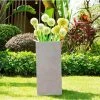 KANTE 28 in. L Square Weathered Concrete/Fiberglass Indoor Outdoor Modern Tall Planter 1 KANTE 28 in. L Square Weathered Concrete/Fiberglass Indoor Outdoor Modern Tall Planter -VIGOR Plants Shop weathered concrete kante plant pots osf0002c c80021 2 64 1000