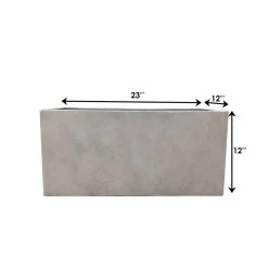 KANTE 23 in. L Rectangular Weathered Concrete/Fiberglass Indoor Outdoor Elegant Long Planter -VIGOR Plants Shop weathered concrete kante plant pots osf0104a c80021 2 fa 1000