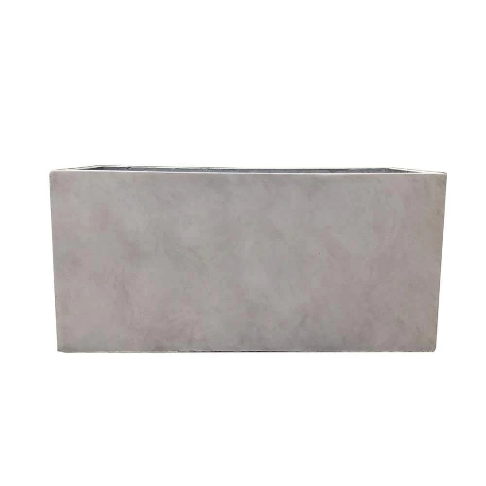 KANTE 31 in. L Rectangular Weathered Concrete/Fiberglass Indoor Outdoor Elegant Planter 3 KANTE 31 in. L Rectangular Weathered Concrete/Fiberglass Indoor Outdoor Elegant Planter