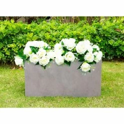 KANTE 31 in. L Rectangular Weathered Concrete/Fiberglass Indoor Outdoor Elegant Planter 15 KANTE 31 in. L Rectangular Weathered Concrete/Fiberglass Indoor Outdoor Elegant Planter -VIGOR Plants Shop weathered concrete kante plant pots osf0104b c80021 2 c3 1000