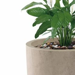 KANTE 22.4", 20.4" and 18.1"H Round Weathered Finish Concrete Planters Set of 3, Outdoor Indoor w/Drainage Hole & Rubber Plug -VIGOR Plants Shop weathered concrete kante plant pots rc0153bcd c80021 2 4f 1000