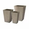 KANTE 24.4", 18" &15.7"H Weathered Finish Concrete Tall Planter Set of 3, Large Outdoor Indoor w/ Drainage Hole & Rubber Plug -VIGOR Plants Shop weathered concrete kante plant pots rf2015017cde c80021 2 64 1000