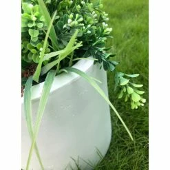 KANTE 12.9 in. Dia, Pure White Lightweight Concrete Modern Cylinder Outdoor Planter -VIGOR Plants Shop white kante plant pots rc0119b c80011 4f 1000