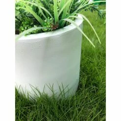 KANTE 12.9 in. Dia, Pure White Lightweight Concrete Modern Cylinder Outdoor Planter -VIGOR Plants Shop white kante plant pots rc0119b c80011 fa 1000