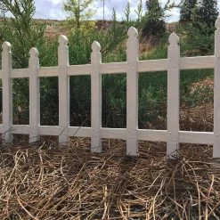 Vigoro 12 in. H White Classic Picket Style Plastic Garden Fence -VIGOR Plants Shop white plastic resin vigoro garden fencing 51502 44 1000