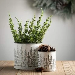 SULLIVANS White Weathered Metal Tree Planters - Set of 3 -VIGOR Plants Shop white sullivans plant pots met1806 4f 1000