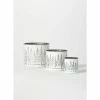SULLIVANS White Weathered Metal Tree Planters - Set of 3 -VIGOR Plants Shop white sullivans plant pots met1806 64 1000